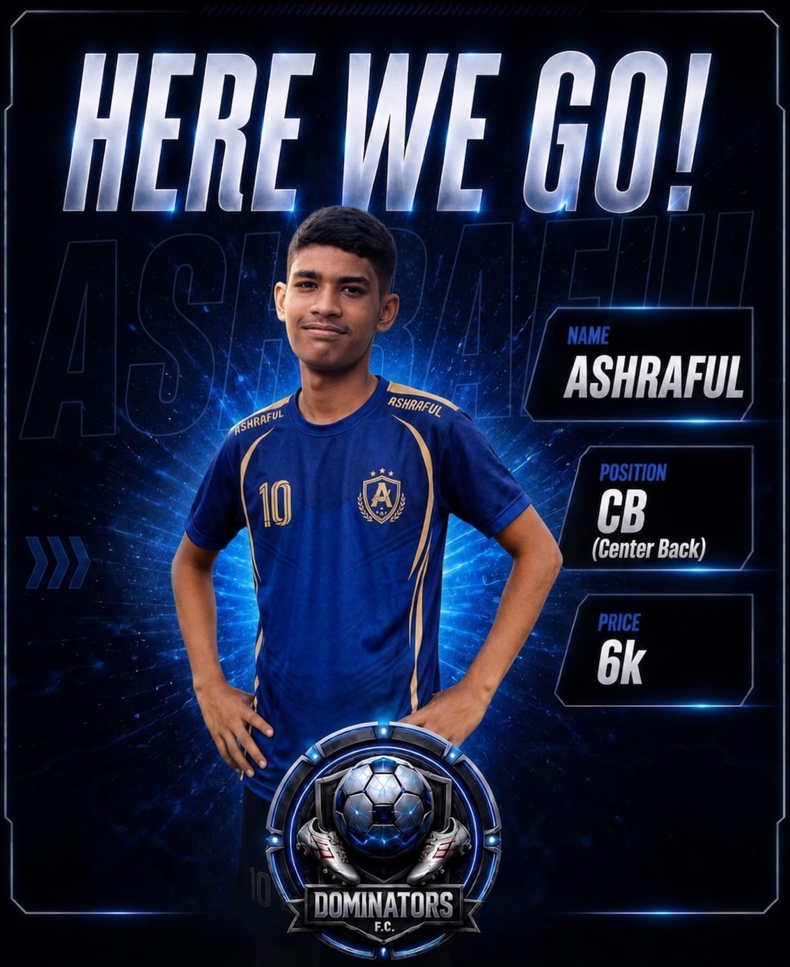 Ashraful - Dominators FC Player