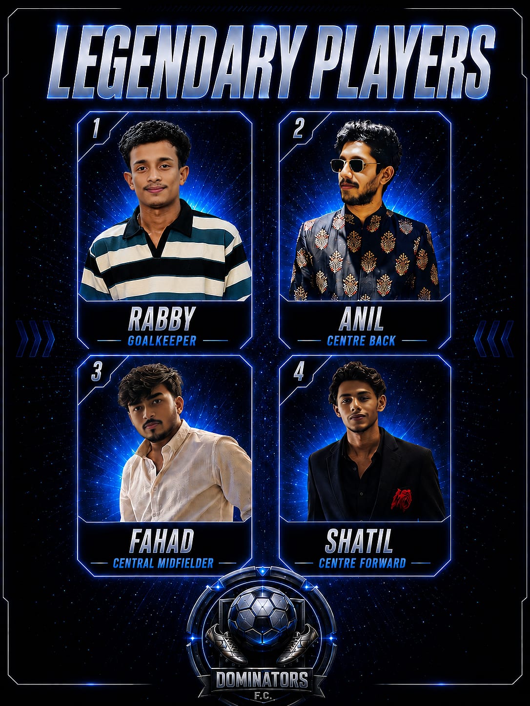 Dominators FC Legendary Players